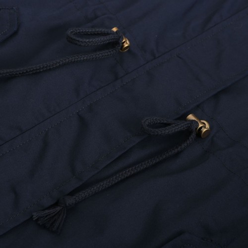 Womens Hooded Trench Coat Utility Slim Fit Zip Up Casual Anorak Jacket W/Pockets - Picture 50 of 50