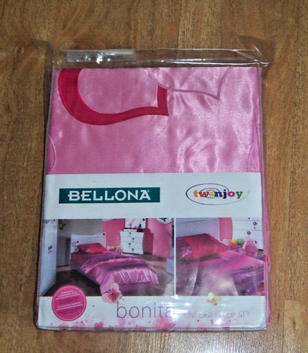 Edredón Bellona Twinjoy individual 3 piezas rosa satinado, sábana y funda de almohada nuevo en paquete - Imagen 3 de 9