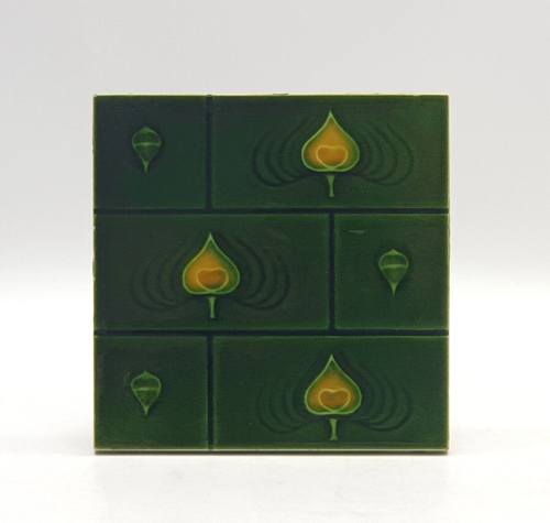 Art Nouveau Fireplace Majolica Tile Alfred Meakin Ltd. C1905 - Picture 2 of 3