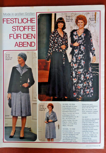 Neue Mode Oct 1975 German Fashion Sewing Knitting Patterns Serbo Croatian Insert - Picture 14 of 22