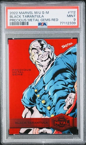 2022 Marvel Metal Universe Spider-Man PMG Red Black Tarantula /100 PSA 9!!!