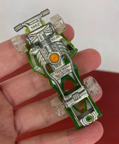 Vintage Mattel / Hot Wheels 1989 ☆ Zombot ☆ Green Robot Car with Orange Gun - Imagen 6 de 7