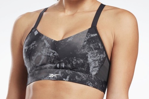 Reebok “Speedwick” crossback black & Silver Sports bra UK 16-18, New w Tags