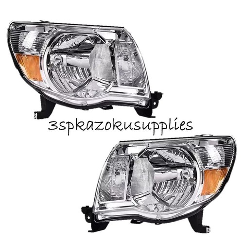 Faros delanteros para Toyota Tacoma 2005-2011 carcasa cromada izquierda y derecha