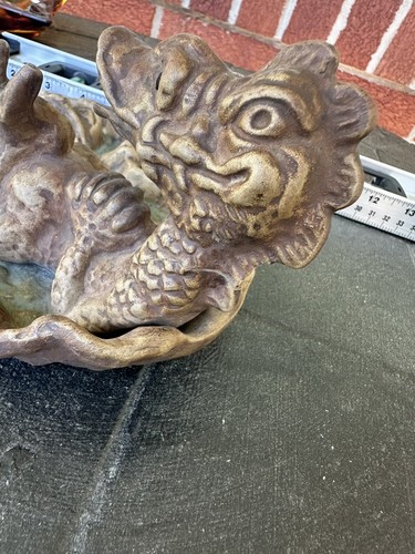 Jim Rumph 1971 Art Pottery Smoking Dragon Head Figural Ashtray Puff The Magic - Picture 11 of 24