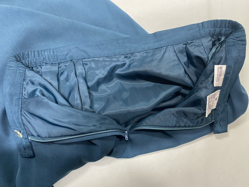 Vintage Damen SEIDE Rock Anzug GR 8 MEDIUM türkis blau SAVILLE 90er macht 40er - Bild 12 von 18
