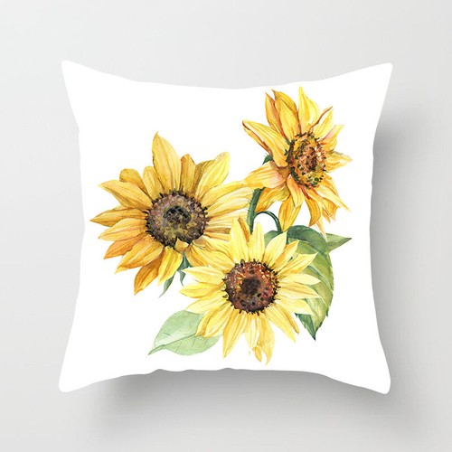 45x45cm Sunflower Pillowcase Cushion Cover Pillow Cover Waist Home Sofa Decor - Picture 13 of 34