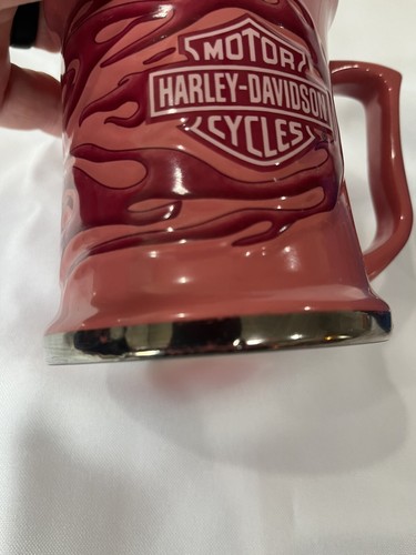 Set of 2-Harley-Davidson  Blue/Pink Coffee Mugs Raised Flames Logo Official HD - Bild 10 von 13