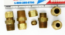 Lot of 5 - Imperial 68C-6-6 3/8" Compression x 3/8" NPT Brass Straight Fitting