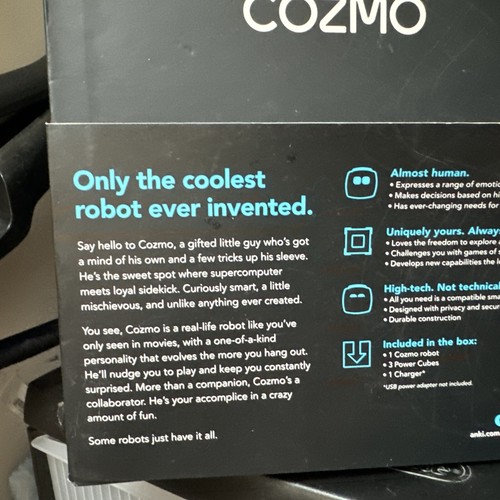 Anki Cozmo Collector's Edition Robot Liquid Metal Color w/ Box Charger Cubes - Picture 10 of 13