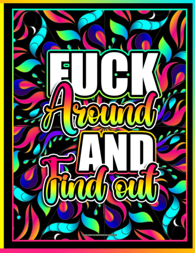 Swear Word Coloring Book for Adults Easy: Midnight Edition Sweary Coloring Book  - Picture 1 of 2