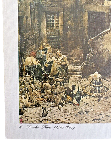 E. Roesler Franz "Piazza delle Azimelle" Italy VTG 12x8.5 Art Print Unframed - Picture 2 of 4