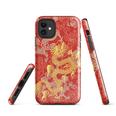 iPhone 17 16 15 14 13 11 Pro Max Tough Case Golden Chinese Dragon USA MADE iPhone 17 16 15 14 13 11 Pro Max Tough Case Golden Chinese Dragon USA MADE
