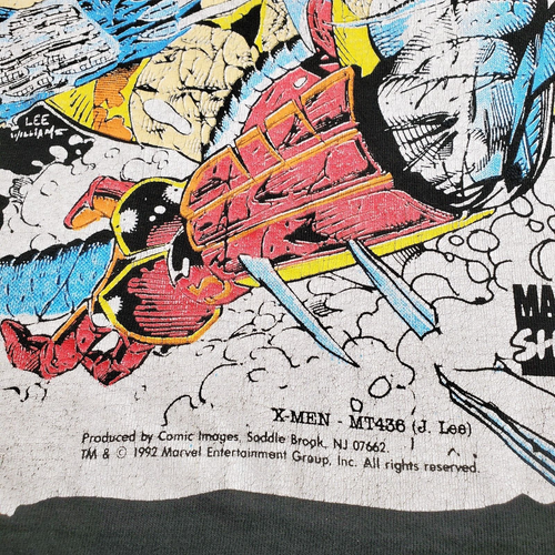 Camiseta Vintage 1992 Marvel Comic Images Wolverine vs Omega-Roja X-Men Muy Rara - Imagen 4 de 7
