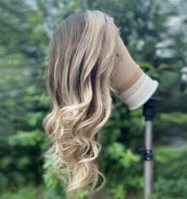 Ombre Blonde Highlight 13x4 Lace Front Human Hair Wig for Daily Use