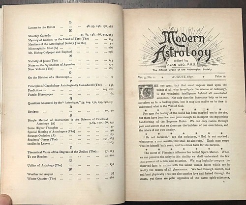 MODERN ASTROLOGY / ASTROLOGERS' MAGAZINE - Alan Leo ORIGINAL ISSUES for 1897 - Picture 6 of 12