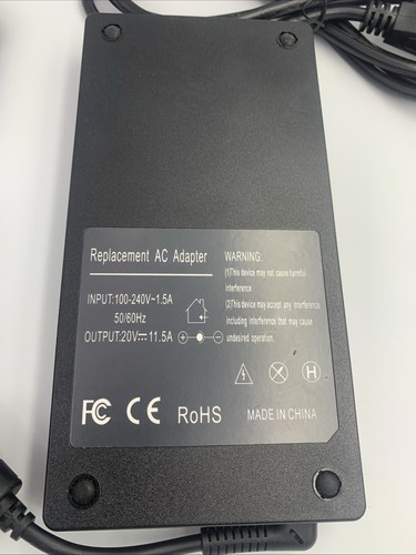 Replacement AC Adapter SK90B200115 230W Input 100-240V Out 20V 11.5A for Lenovo - Picture 2 of 4