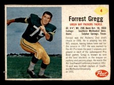 1962 Post Football #4 Forrest Gregg EX *e1