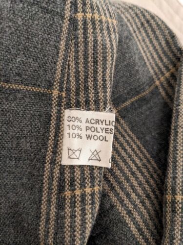 Nuage Double Breasted Mac Trench Coat Beige Grey Check Lining - Size 16 - Picture 7 of 8