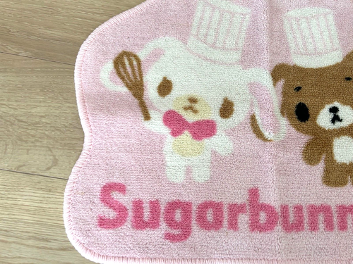 Tappeto tappetino Sanrio Sugarbonies Shirousa Kurousa rosa carino raro 52 x 40 cm - Foto 7 di 7