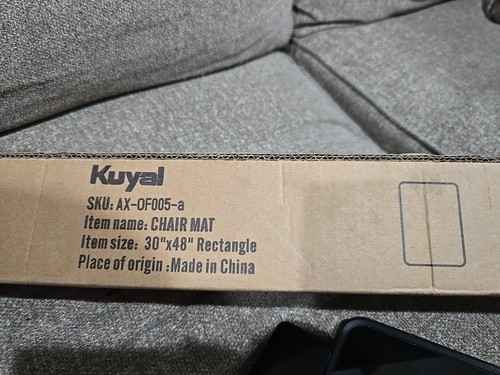 Kuyal Office Chair Mat for Carpets,Transparent Thick and Sturdy. 30" X 48" - Picture 1 of 2