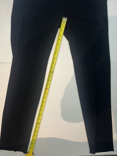 NWT Marella Art 365 black trousers size 10 Long Pants 100% Polyester Inseam 31 - Picture 3 of 13
