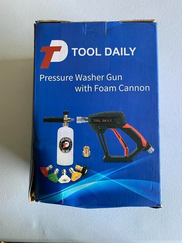 Tool Daily kurze Hochdruckreinigerpistole mit Schaumkanone, 1/4 Zoll Schnellkupplung,
