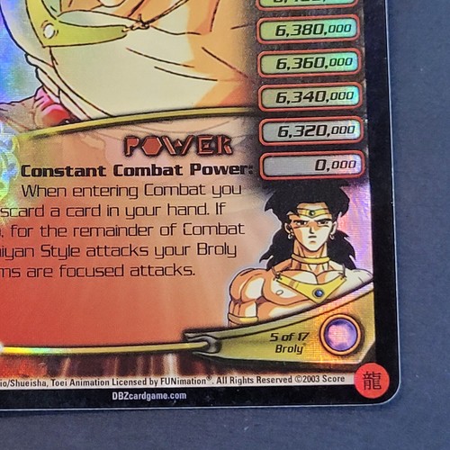 DBZ TCG - 1x Broly the Unstoppable #5 - Buu Saga - LP+ - Lámina - Edición limitada - Imagen 5 de 8