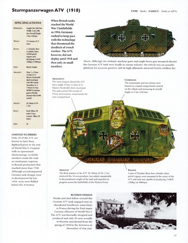 1918 STURMPANZERWAGEN A7V Tank Spec PIN-UP WALL ART PRINT - GERMAN HEAVY TANK