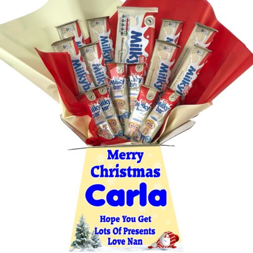 Personalisiertes Schokoladenstrauß Hamper Geschenk - (MILKYBAR) - Bild 12 von 16
