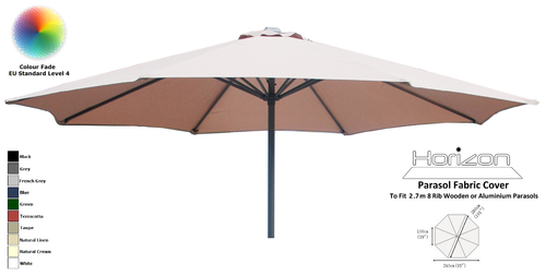 Tessuto di ricambio ombrellone baldacchino giardino 2 m 2,5 m 2,7 m 3 m 3x2 m copertura 6 o 8 bracci - Foto 259 di 560