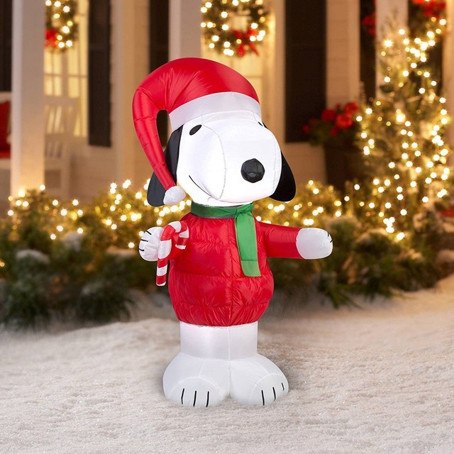 christmas inflatable snoopy airblown 5 ft w candy cane outdoor yard party decor - Snoopy Blow Up Christmas Decorations christmas inflatable snoopy airblown 5 ft w candy cane outdoor yard party decor - Snoopy Blow Up Christmas Decorations