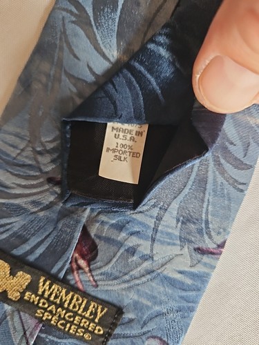 Wembley Endangered Species Dolphin & Whale Tie Multicolor Silk USA Men's 59 in  - Picture 4 of 8