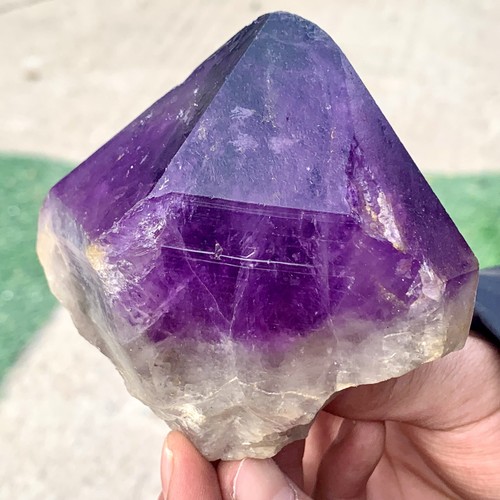 410G Natural Amethyst Quartz Crystal Single-End Terminated Wand Point Healing - Picture 7 of 17