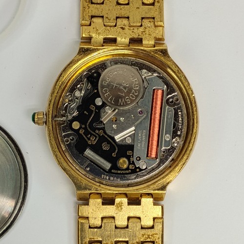Vintage HELBROS 33mm Herren Multi Quarz Mondphase Uhr goldfarben mit neuer Batterie - Bild 11 von 18