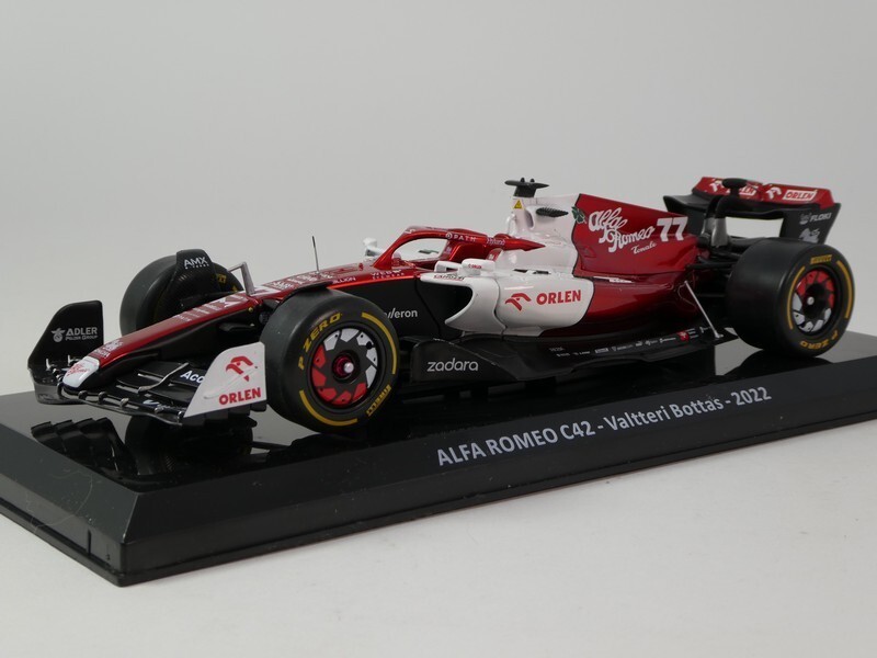 Ixo Die Cast Alfa Romeo C42 #77 Valtteri Bottas 2022 1/24