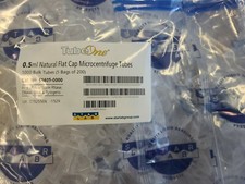0.5ml Natural Flat Cap Microcentrifuge Tubes - 1000 Tubes (5 X 200)