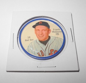 1962 Salada Baseball Coin Pin #14 Frank Malzone Boston Red Sox Near Mint