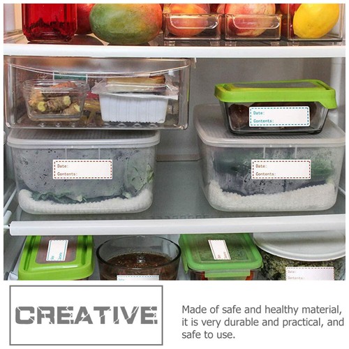  2 Rolls Lebensmittelaufbewahrungs -Tag -Aufkleber Zur Von Lebensmitteln - Bild 3 von 12