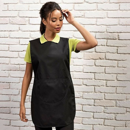 UNISEX TABARD POCKET APRON KITCHEN CATERING CLEANING DISH BAR CHEF FRONT BIB Lot - Picture 3 of 15