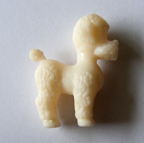 Plastik Mini Tier Hund Pudel weiß Hunde Figur Setzkasten Miniatur - Bild 2 von 2