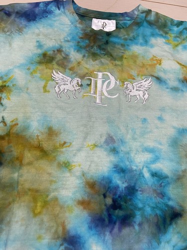 International Players Club Krawatte gefärbtes Shirt Made in USA bestickt Herren Medium - Bild 2 von 7