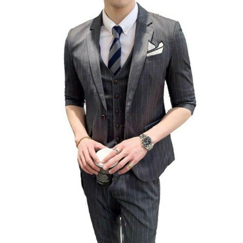 Mens Britain style Suit 3pcs Half 