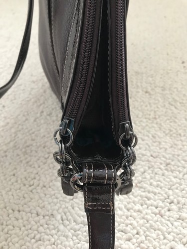 stone mountain leather bag - Brown leather / patent bag hobo / shoulder bag - Picture 9 of 19