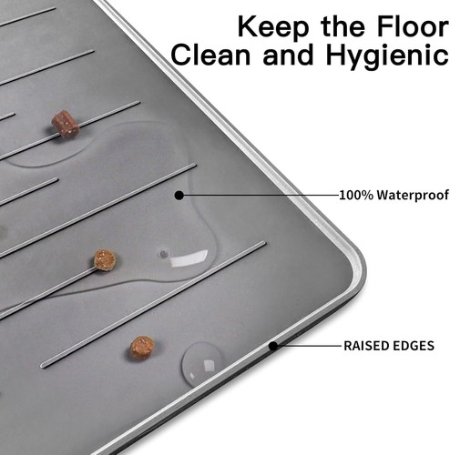 39.4"x29.5" Nonslip Silicone Pet Food Mat - Waterproof & Easy to Clean - Picture 5 of 9