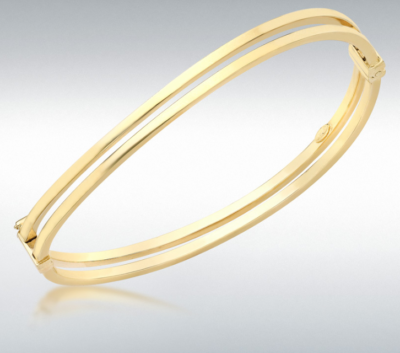 Bangle 9ct Yellow Gold Bracelet 9ct Yellow Gold Rectangular Tube
