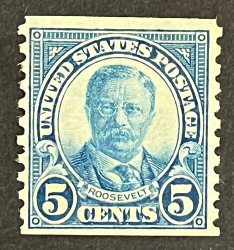 Travelstamps: 1924 US Stamps Scott #602 Theodore Roosevelt 5 Cent Coil MNHOG - Photo 1 sur 5