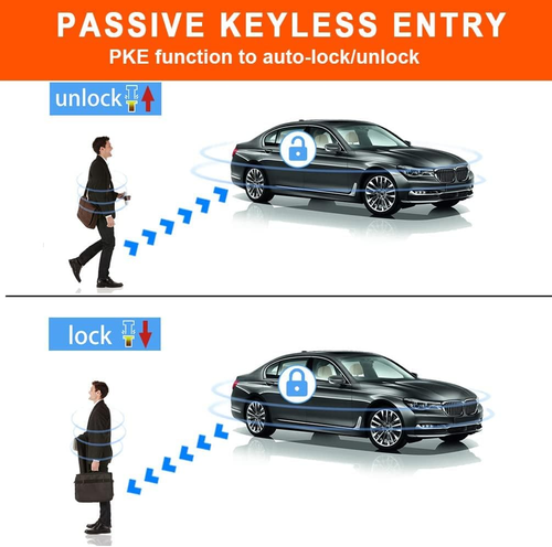 Car Alarm System Push to Start Ignition Kit, PKE Passive Keyless Entry Car Alarm - Picture 4 of 12