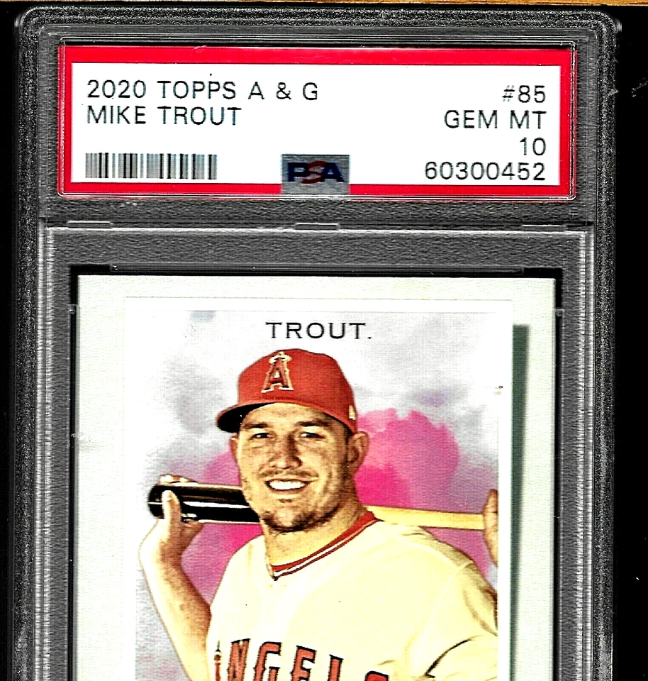 2020 TOPPS ALLEN & GINTER BASEBALL CARD #85 MIKE TROUT PSA 10 LOS ANGELES ANGELS - Image 2 of 4