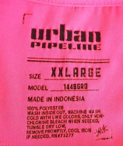 Urban Pipeline Hemd Herren Gr. XX Large Neon Pink/Schwarz Streifen Kurzarm - Bild 2 von 12